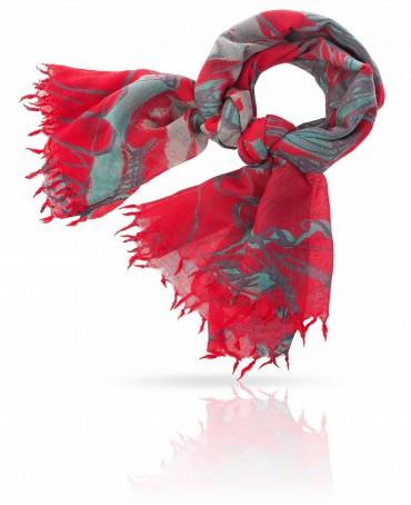 Палантин Женский ZW-ORCHID.GRANDE/FIRE.RED